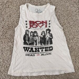 Chaser Cream Bon Jovi Graphic Tee